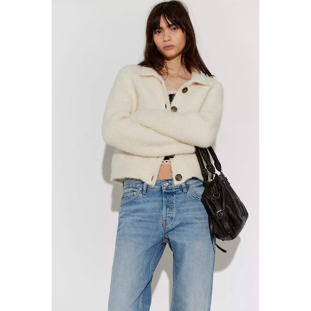 We The Free People Luxurious Eggshell Cream Cardigan Buttons Size XS NWT - Picture 4 of 4